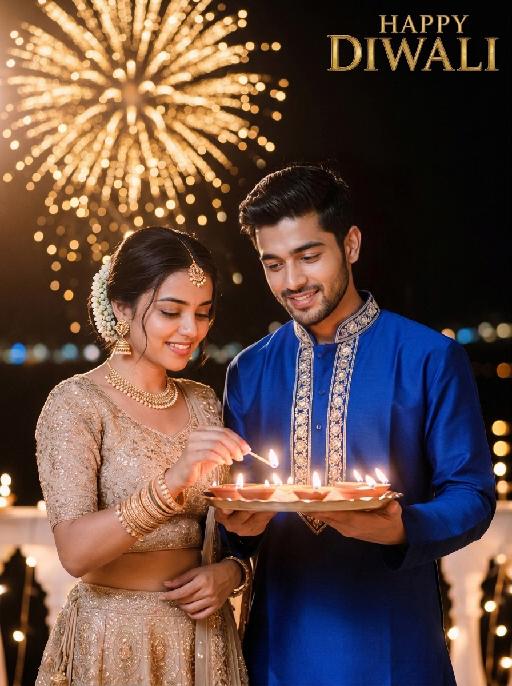 Diwali Spark AI effects generated image