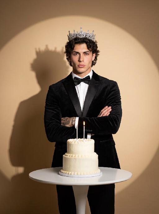 Birthday King AI effects generated image