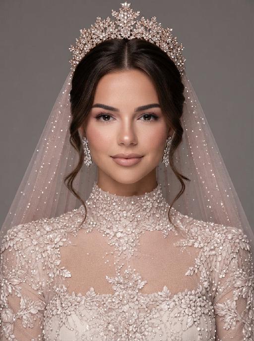 Crystal Rose Bride AI effects generated image