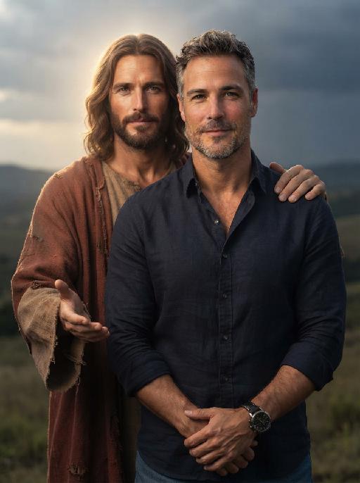 Protected by Jesus AI effects generated image