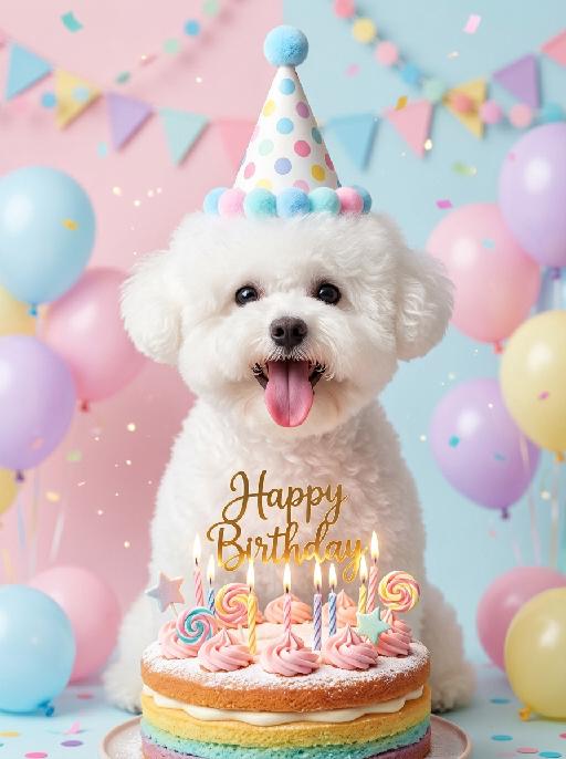 Pet's Birthday AI effects generated image