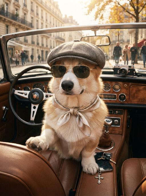 Classic Car AI effects generated image