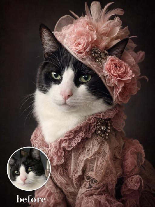 Floral  Pet AI effects generated image