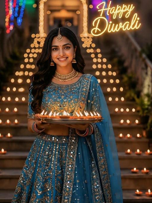 Diwali Light AI effects generated image