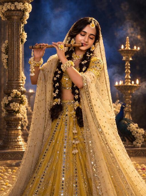 Divine Sari AI effects generated image