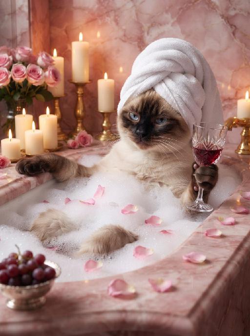 Rose Bathe AI effects generated image