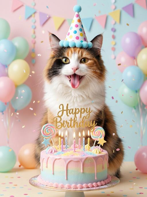 Happy Birthday AI effects generated image
