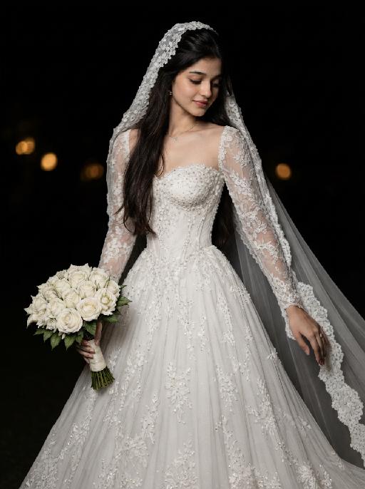 Midnight Bride AI effects generated image