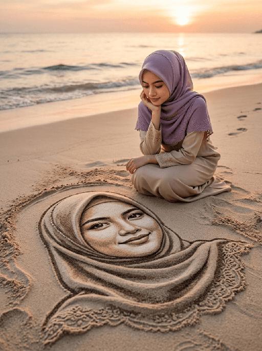 Sand Mirror AI effects generated image