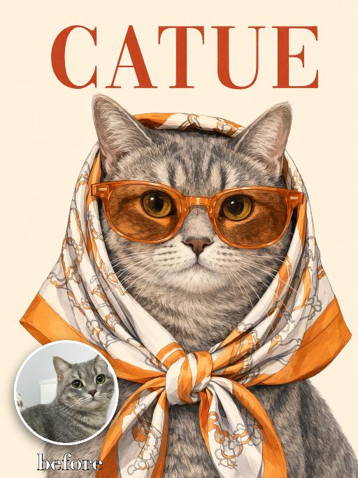 Catue Chic AI effects generated image