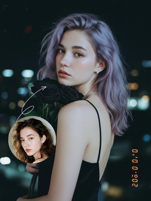 Black Rose AI effects generated image