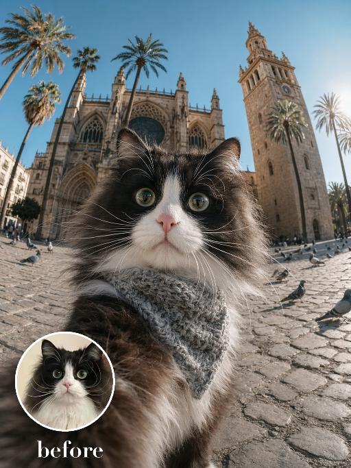Cathedral Selfie AI effects generated image