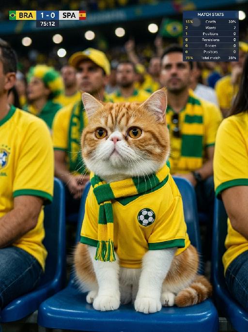 Cheering Paws AI effects generated image