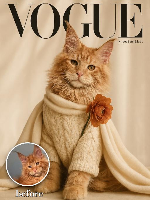 Flower Vogue AI effects generated image