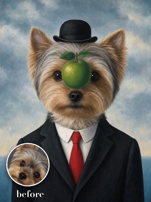 Green Apple Suit AI effects generated image