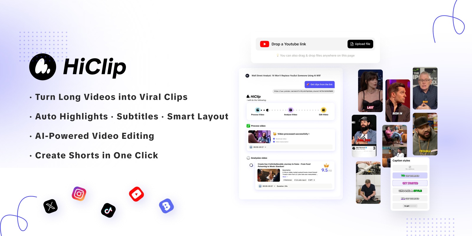 Hiclip — product overview and interface preview