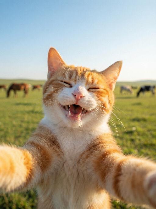 Meadow Selfie AI effects generated image