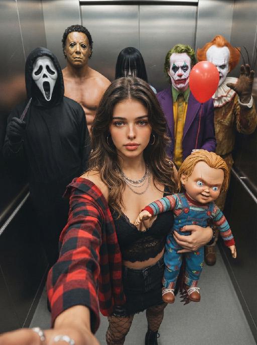 Horror Elevator AI effects generated image