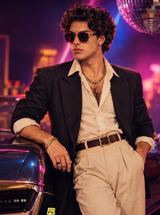 Neon Gentleman AI effects generated image