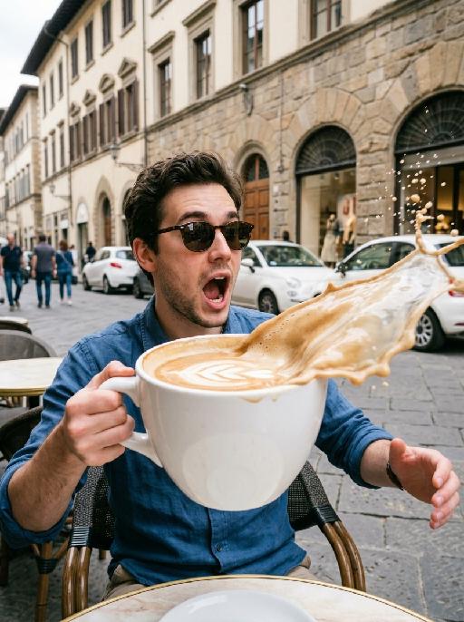 Giant Coffee AI effects generated image