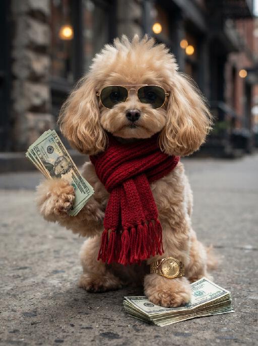 Pet Money AI effects generated image