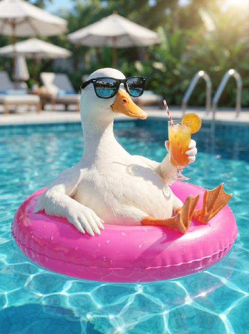Pool Holiday AI effects generated image