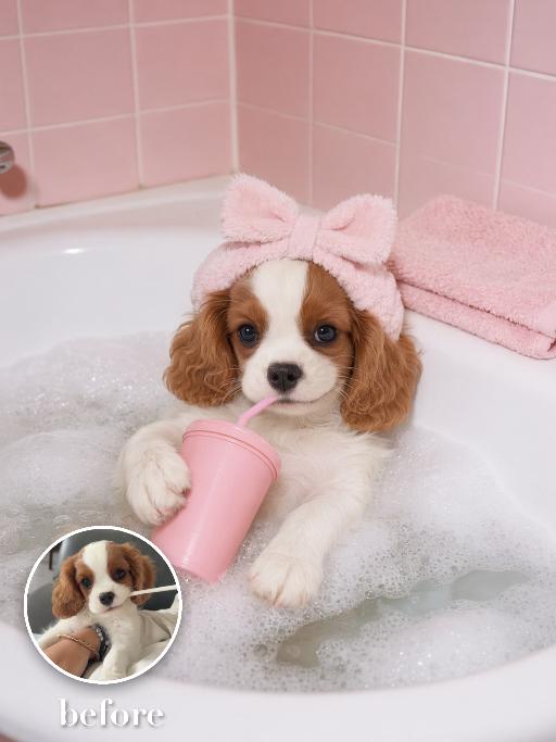 Bubble Bath AI effects generated image