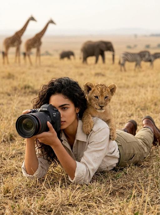 Lion Shot AI effects generated image