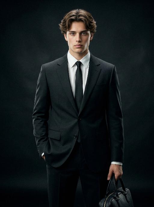 Black Suit AI effects generated image