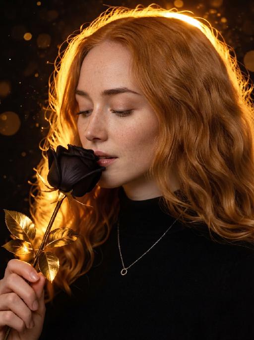 Backlight Rose AI effects generated image
