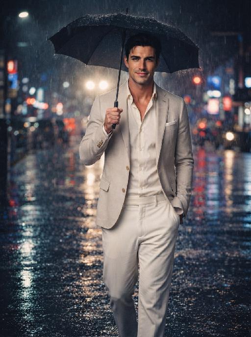 Midnight Umbrella AI effects generated image