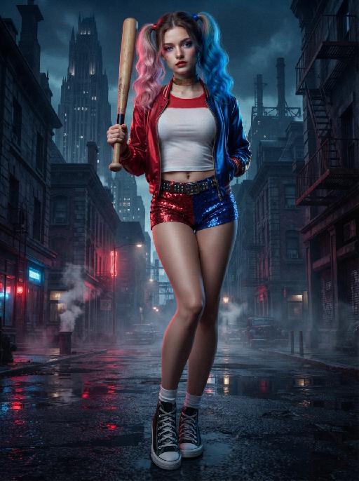Rebel Girl AI effects generated image