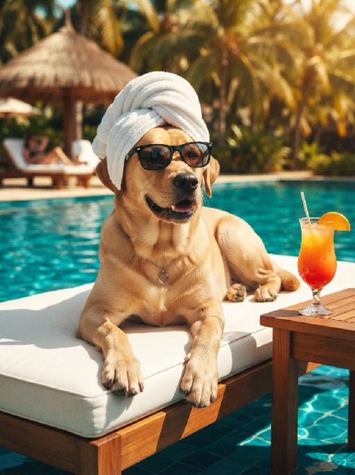Pool Portrait AI effects generated image