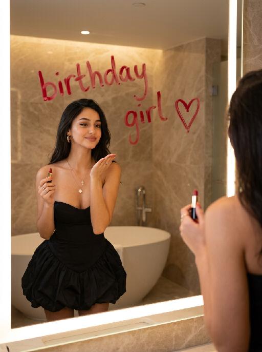 Birthday Girl AI effects generated image