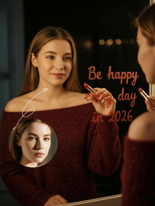 Happy 2026 AI effects generated image