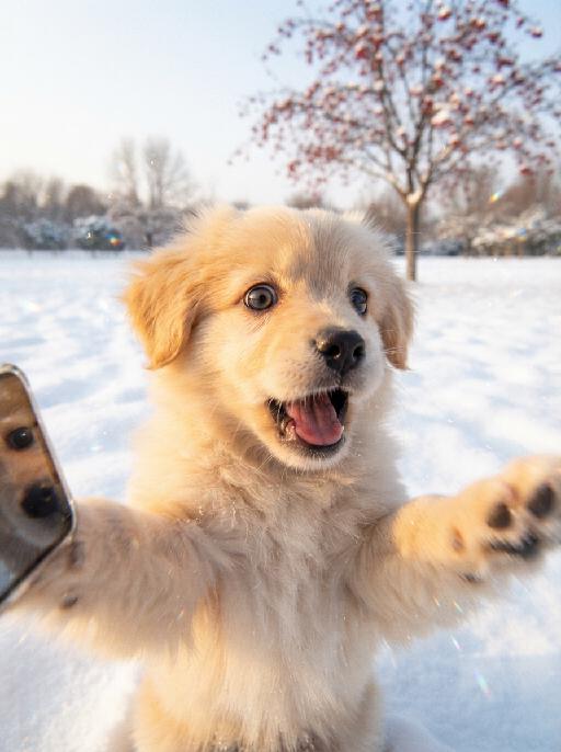 Winter Selfie AI effects generated image