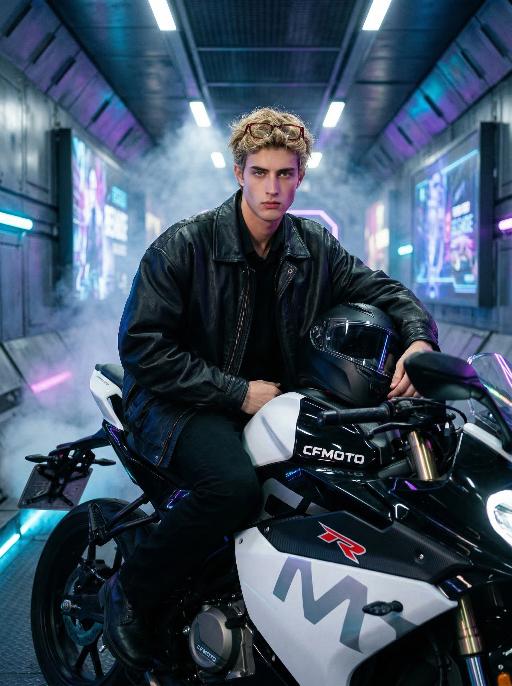 Neon Speed AI effects generated image