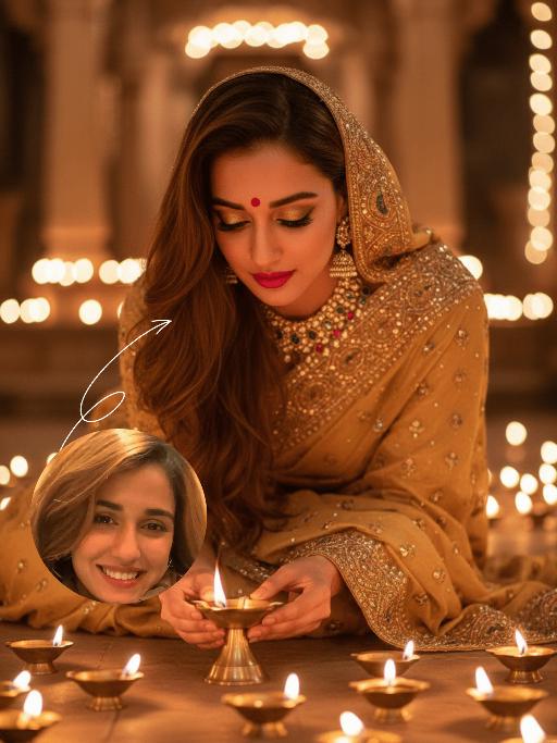 Diwali AI effects generated image