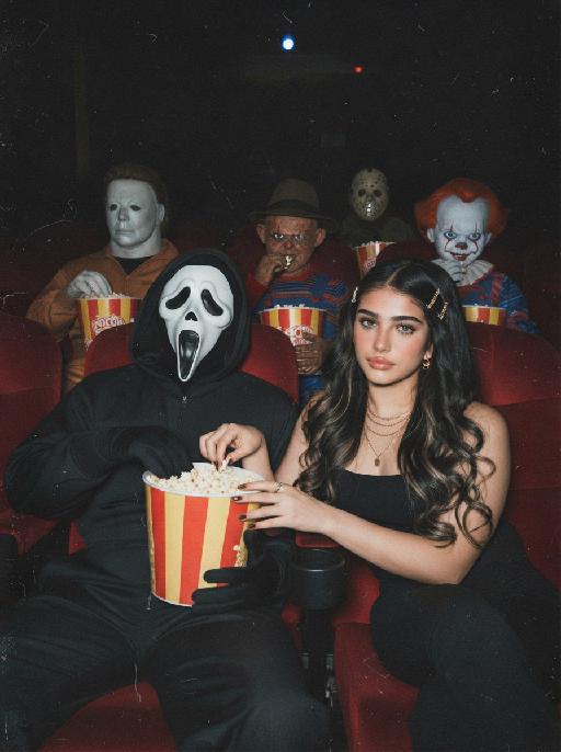 Horror Movie Night AI effects generated image