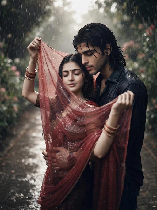 Rain Romance AI effects generated image