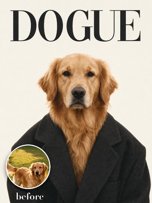 Dogue Blazer AI effects generated image