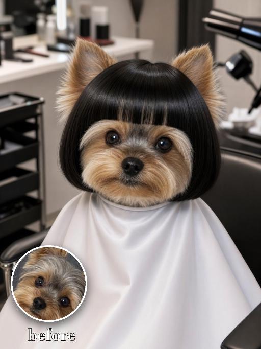 Bob Hair Salon AI effects generated image