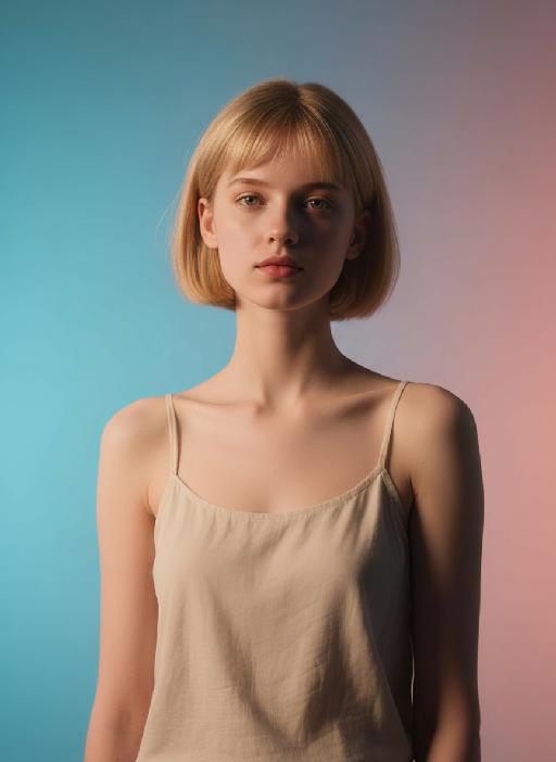 Golden Hair AI effects generated image