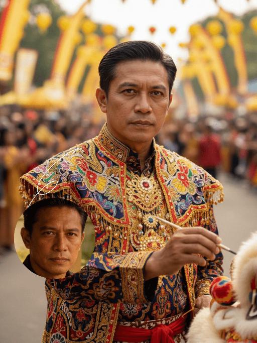 Lion Dance AI effects generated image