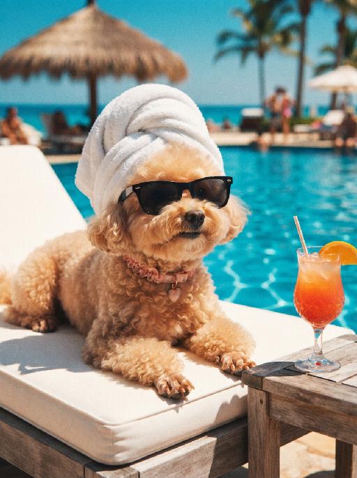 Pool Portrait AI effects generated image