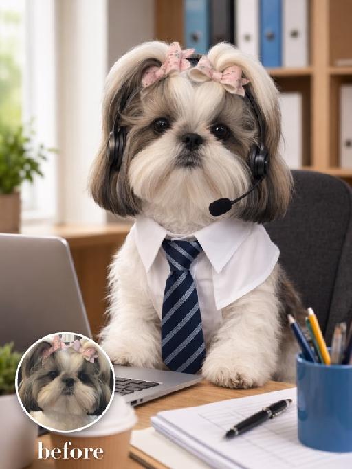 Call Center Pet AI effects generated image