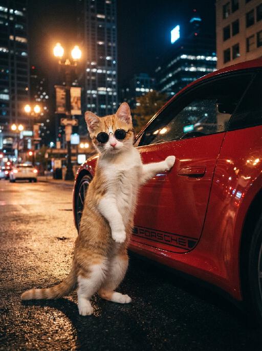 Luxury Car AI effects generated image
