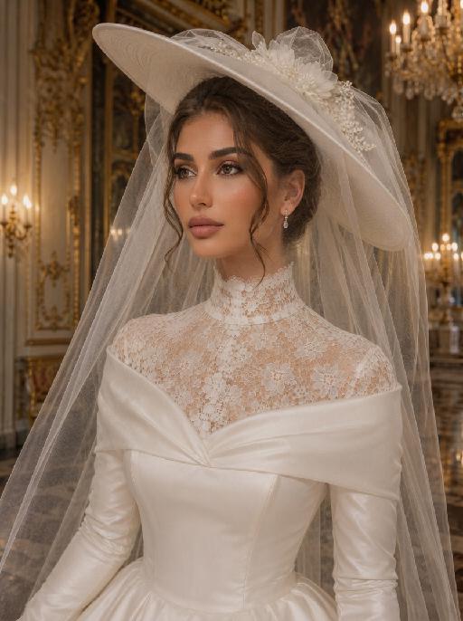 Vintage Royal Bride AI effects generated image