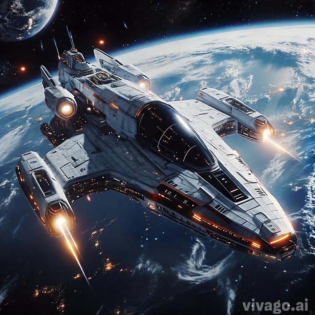 AI-Generated Futuristic Spaceship Images/Videos | vivago.ai