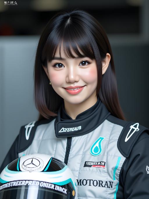 可爱的赛车少女 AI effects generated image